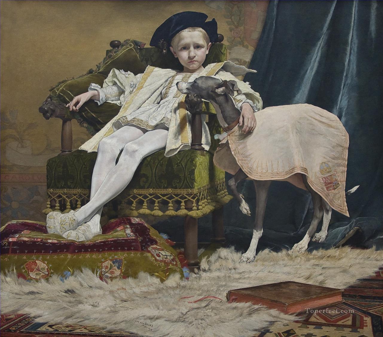 幼少期の皇帝カール5世 ヤン・ファン・ビアス油絵